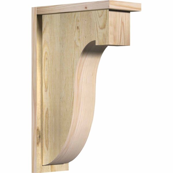 Ekena Millwork Del Monte Rough Sawn Corbel w/Backplate, Douglas Fir, 6"W x 14"D x 22"H COR06X14X22DEL01RDF - main
